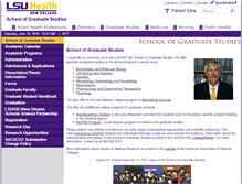 Tablet Screenshot of graduatestudies.lsuhsc.edu